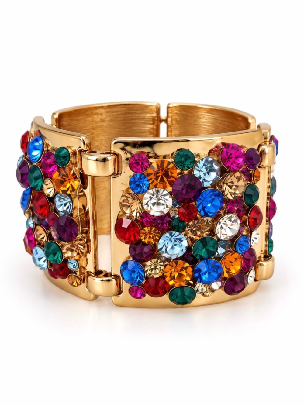 KATE SPADE • Vintage Crystal Kaleidoscope Multicolor Statement Bracelet